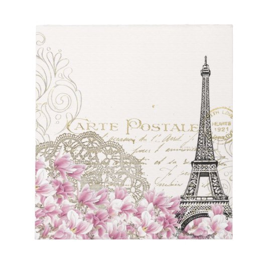 Bloc-note Impression tour Paris Eiffel vintage (Devant)