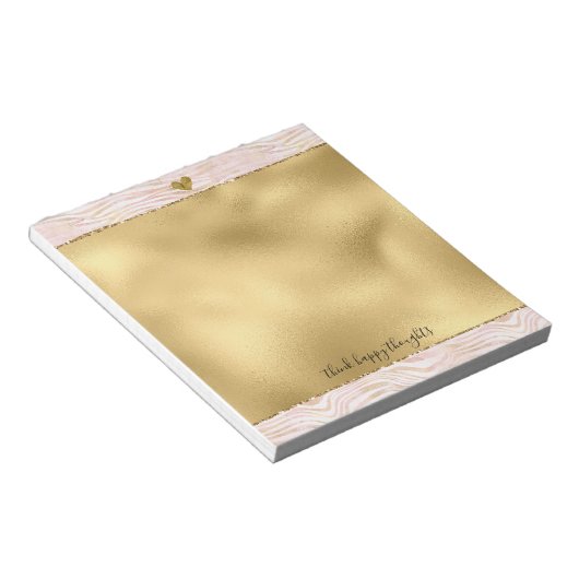 Bloc-note Impression Zebra Or Glam Rose (Incliné)
