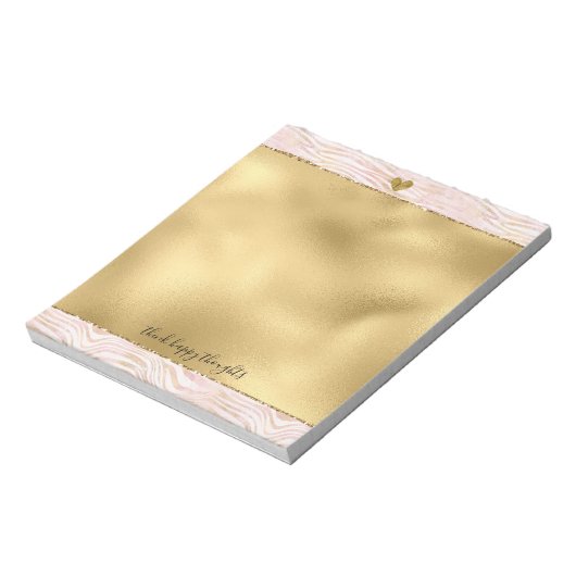 Bloc-note Impression Zebra Or Glam Rose (Tourné)