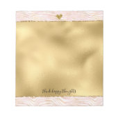 Bloc-note Impression Zebra Or Glam Rose (Devant)