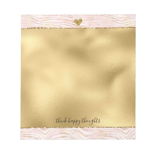 Bloc-note Impression Zebra Or Glam Rose (Devant)