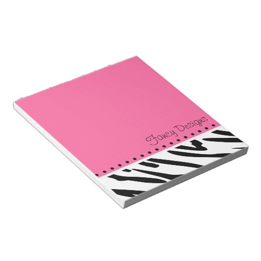 Bloc-note Impression Zèbre rose (Incliné)