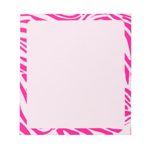 Bloc-note Impression zèbre rose