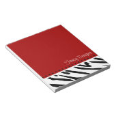 Bloc-note Impression Zèbre rouge (Incliné)
