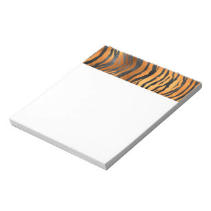 Bloc-note Imprimé animalier rayures de tigre noir marron gla