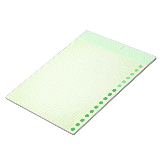 Bloc-note (Inch Ruled Squared) Green Blank Grid Graph Paper (Incliné)