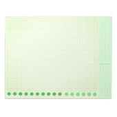 Bloc-note (Inch Ruled Squared) Green Blank Grid Graph Paper (Devant)