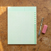 Bloc-note (Inch Ruled Squared) Green Blank Grid Graph Paper