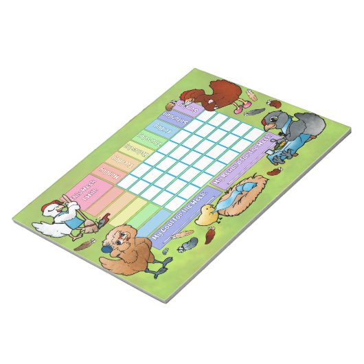 Bloc-note Incitatif au poulet Objectif hebdomadaire Note Pad (Incliné)