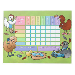 Bloc-note Incitatif au poulet Objectif hebdomadaire Note Pad