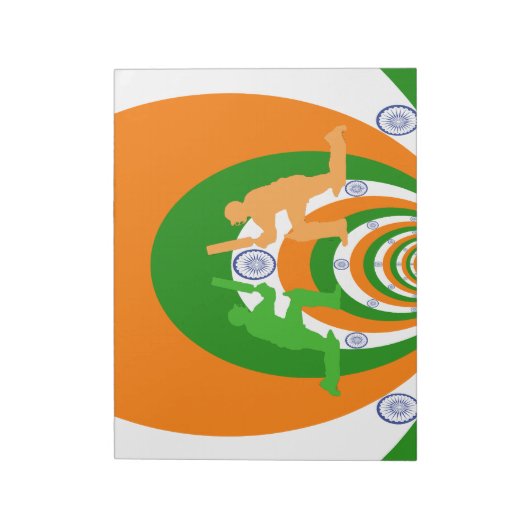 Bloc-note Inde Cricket Spirit : Design abstrait (Tourné)