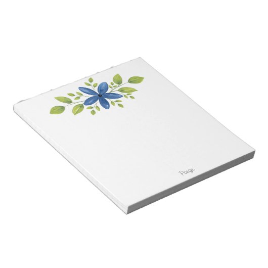 Bloc-note Indigo Aquarelle Florale Swag 2 (Incliné)