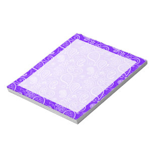 Bloc-note Indigo, Purple Paisley; Floral