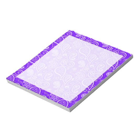 Bloc-note Indigo, Purple Paisley; Floral (Tourné)