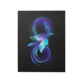 Bloc-note Infinité brillante avec papillon magique (Tourné)