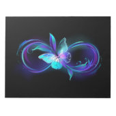 Bloc-note Infinité brillante avec papillon magique (Devant)