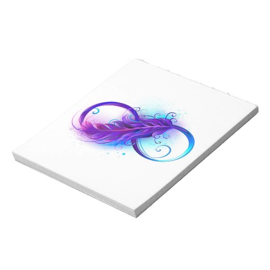 Bloc-note Infinity with purple feather (Tourné)