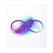 Bloc-note Infinity with purple feather (Devant)