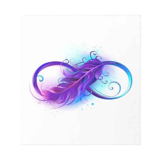 Bloc-note Infinity with purple feather (Devant)