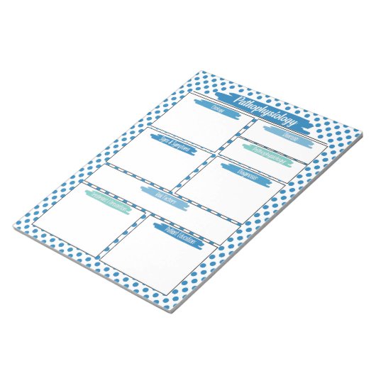 Bloc-note Infirmière bleue - Modèle de pathophysiologie (Incliné)