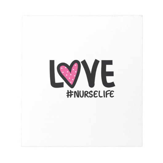 Bloc-note Infirmière Cadeau Love Nurselife (Devant)