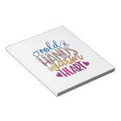 Bloc-note Infirmière Cadeau | Mains froides Cœur chaud (Incliné)