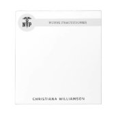 Bloc-note Infirmière de NP personnalisée Praticien Diplôme C (Devant)