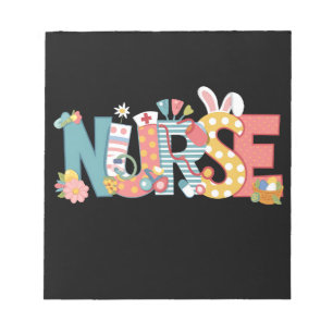 Bloc-note Infirmière de Pâques Stéthoscope Lapin Œufs