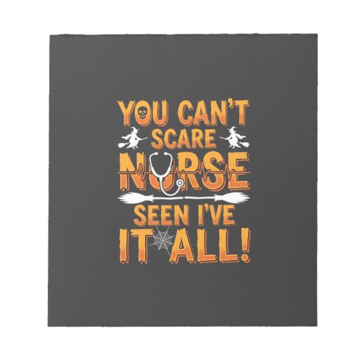 Bloc-note Infirmière d'Halloween a tout vu Design_1 (Devant)