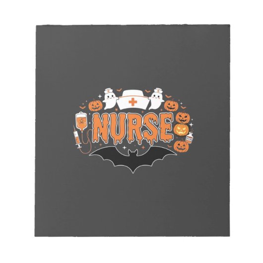 Bloc-note Infirmière d'Halloween Citrouille qui dégouline Fa (Devant)