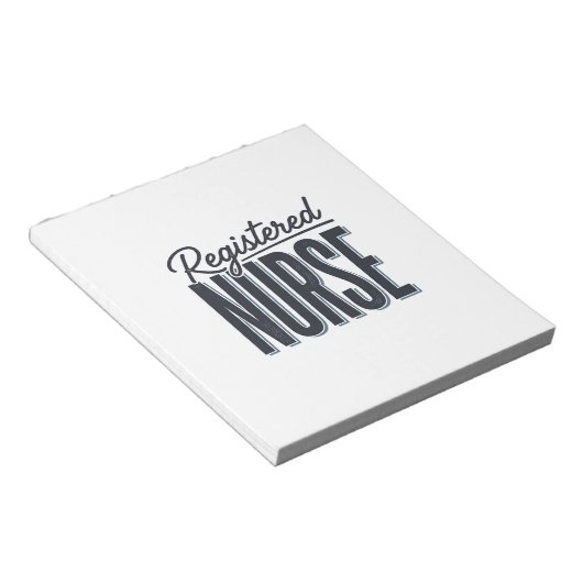 Bloc-note Infirmière diplômée Script Typographie Vector Desi (Incliné)