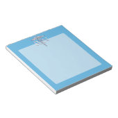 Bloc-note Infirmière inscrite RN Silver Caduceus sur Bleu bé (Incliné)