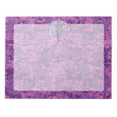 Bloc-note Infirmière inscrite RN Silver Caduceus sur Camo Ro (Devant)