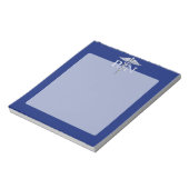 Bloc-note Infirmière inscrite RN Silver Caduceus sur le bleu (Tourné)