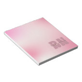 Bloc-note Infirmière inscrite rose (Incliné)