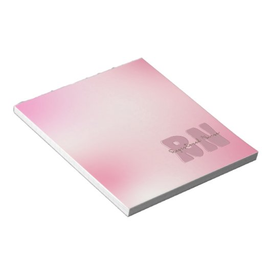 Bloc-note Infirmière inscrite rose (Incliné)