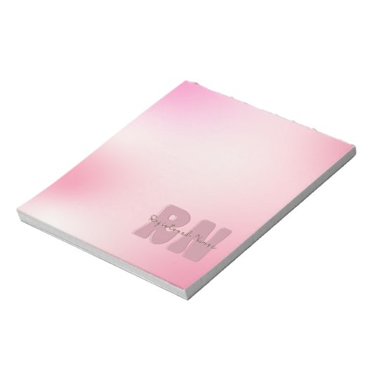 Bloc-note Infirmière inscrite rose (Tourné)