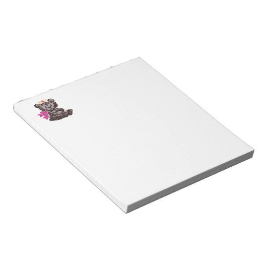 Bloc-note Infirmière Nounours (Rose) (Incliné)