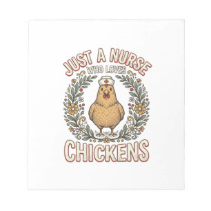 Bloc-note Infirmière qui aime les poules Design de chemise v
