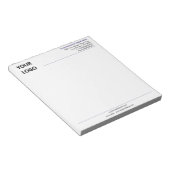 Bloc-note Informations sur l'adresse du logo de l'entreprise (Incliné)