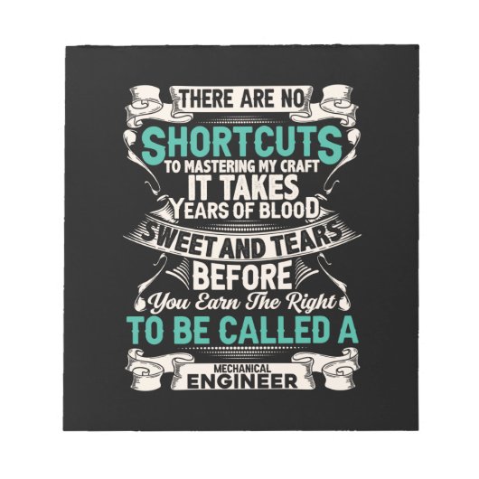 Bloc-note Ingénieur Ingénieur Mécanique (Devant)