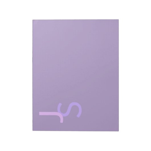 Bloc-note Initiales chevauchantes modernes et monogrammées | (Tourné)