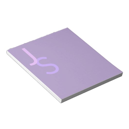 Bloc-note Initiales chevauchantes modernes et monogrammées | (Incliné)