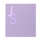 Bloc-note Initiales chevauchantes modernes et monogrammées | (Devant)