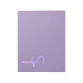 Bloc-note Initiales chevauchantes modernes monogrammées | Vi (Tourné)
