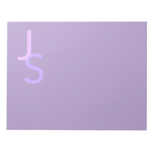 Bloc-note Initiales chevauchantes modernes monogrammées Vi
