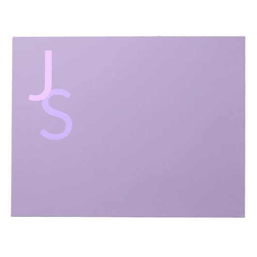 Bloc-note Initiales chevauchantes modernes monogrammées | Vi (Devant)