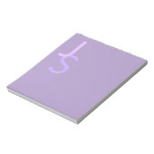 Bloc-note Initiales chevauchantes modernes monogrammées | Vi (Tourné)