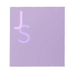 Bloc-note Initiales chevauchantes modernes monogrammées Vi
