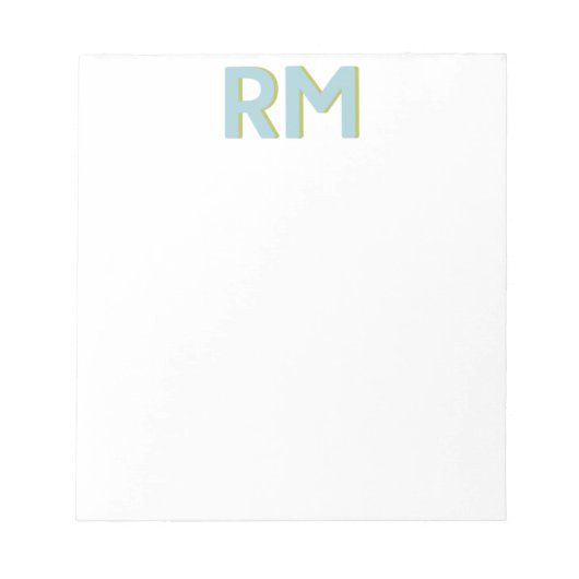 Bloc-note Initiales de lettre de bloc (Devant)